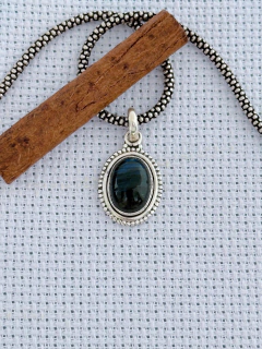 PINGENTE EM PRATA 925 COM LABRADORITA (40/09P33089) - comprar online