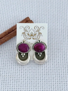 Brinco em prata 925 com rubi (39/25B970239) - comprar online