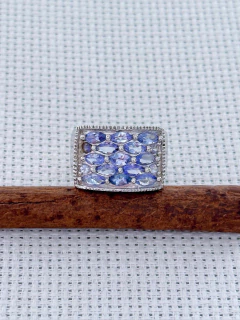 Anel em Prata 925 com Tanzanita e Zircônia (1/10A3110689) na internet