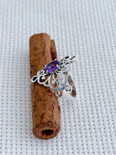 Anel Em Prata 925 Com Ametista (1/02A690159) - loja online