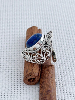 Anel Em Prata 925 Com Lápis Lazúli (35/11A950209) - Padma Joias Em Prata 925