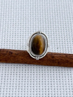 Anel Em Prata 925 Com Olho De Tigre (35/15A880199) - comprar online