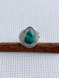 ANEL EM PRATA 925 COM MALAQUITA (35/13A1030229) - comprar online