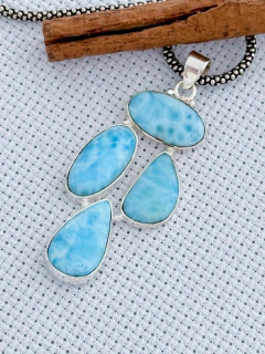 PINGENTE EM PRATA 925 COM LARIMAR (35/36A27201299)