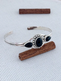 Bracelete Em Prata 925 Com Ônix (39/16U2580569) na internet