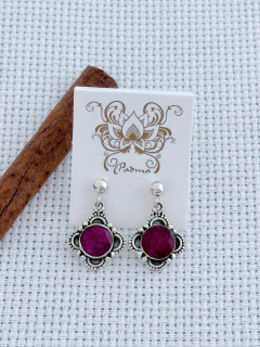 Brinco em prata 925 com rubi (39/25B680169) - comprar online