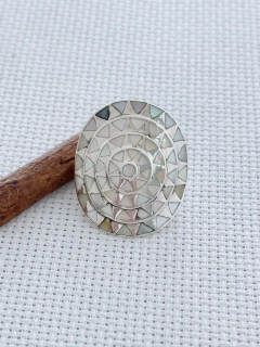 ANEL EM PRATA 925 COM MADREPÉROLA (50/12A1040309) - comprar online