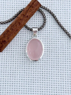 PINGENTE EM PRATA 925 COM QUARTZO ROSA (35/21P1030229) - comprar online