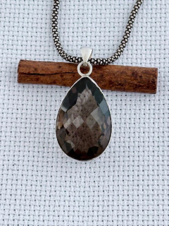 Pingente EM PRATA 925 COM Quartzo Fumê (1/21P2650589) na internet