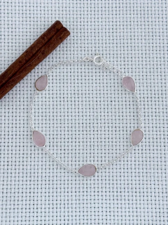 Pulseira em prata 925 com quartzo rosa (35/21U510119) - comprar online
