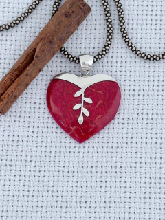 PINGENTE EM PRATA 925 COM CORAL (53/29P44099) na internet