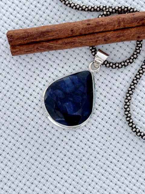 Pingente Em Prata 925 Com Safira (35/26P1250279)