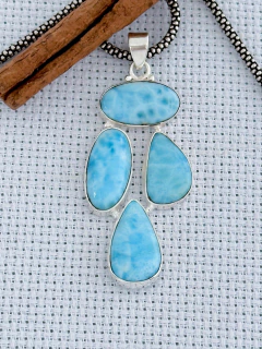 PINGENTE EM PRATA 925 COM LARIMAR (35/36A27201299) - comprar online