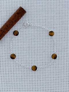 Pulseira Em Prata 925 com Olho De Tigre (35/15U500119) - comprar online