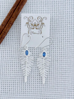 Brinco Em Prata 925 Com Topázio Azul (80/27B980219) na internet