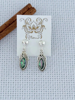 Brinco Em Prata 925 Com Topázio Místico (1/45B640149) - comprar online