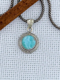 PINGENTE EM PRATA 925 COM LARIMAR (39/36A1010249) - comprar online