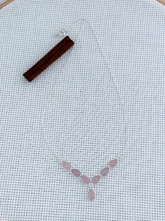 COLAR EM PRATA 925 COM QUARTZO ROSA (53/21P960219) na internet