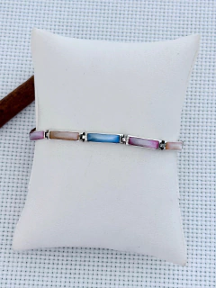 PULSEIRA EM PRATA 925 COM MADREPÉROLA COLORIDA (53/12U2780619) - comprar online