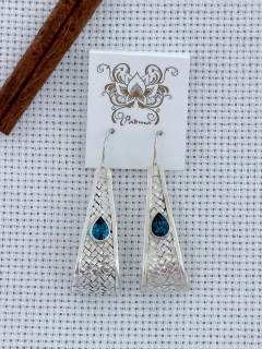 Brinco Em Prata 925 Com Topázio london Azul (1/27B1830409) - comprar online