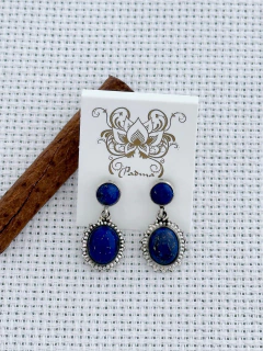 Brinco Em Prata 925 Com Lápis Lazúli (35/11B780179) - comprar online