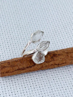 Anel Em Prata 925 Com Topázio Branco (54/27A860189) - Padma Joias Em Prata 925