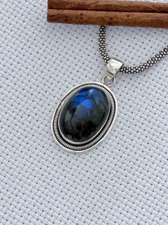 PINGENTE EM PRATA 925 COM LABRADORITA (35/09P1330569)