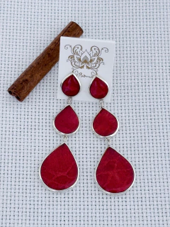 BRINCO EM PRATA 925 COM CORAL (39/29B1950429) - comprar online