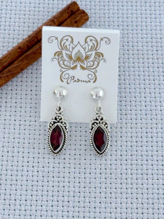 Brinco Em Prata 925 Com Granada Facetada (1/08B640149) - comprar online