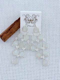 BRINCO EM PRATA 925 COM PEDRA DA LUA (90/17B2550569) - comprar online