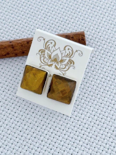 BRINCO EM PRATA 925 COM OLHO DE TIGRE (40/15B490109)