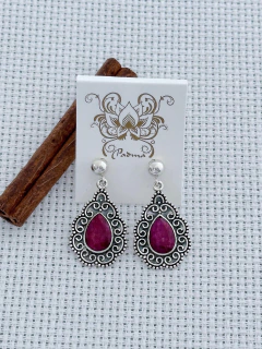 Brinco em prata 925 com rubi (53/25B740169) - comprar online