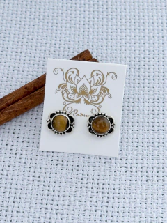 BRINCO EM PRATA 925 COM OLHO DE TIGRE (35/15B28069) - comprar online