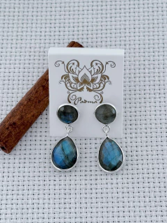 Brinco Em Prata 925 Com Labradorita (53/09B990219) na internet