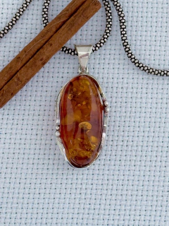 PINGENTE EM PRATA 925 COM ÂMBAR (35/33P2450539) - comprar online