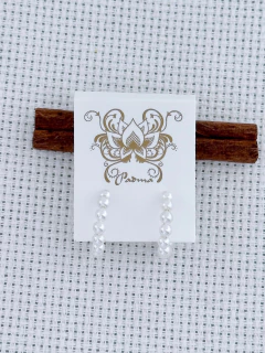 Brinco meia argola em prata 925 com pérola (54/20B22049) na internet