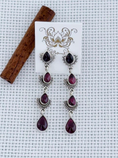 Brinco Em Prata 925 Com Granada (53/08B1480329) - comprar online