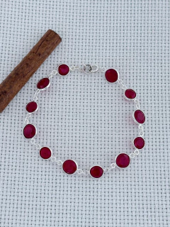 Pulseira Em Prata 925 Com Rubi (35/25U1150259) na internet