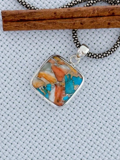 PINGENTE EM PRATA 925 COM CRISOCOLA (39/80B1010249)