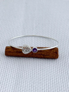 BRACELETE EM PRATA 925 COM AMETISTA (54/02U9800219) na internet