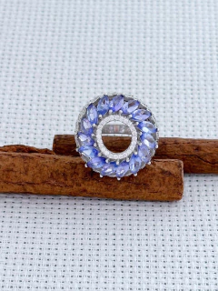 Anel em Prata 925 com Tanzanita e Zircônia (1/10A2830629) na internet