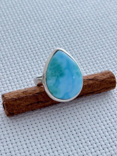 Anel Em Prata 925 Com Larimar (35/36A1640589) na internet