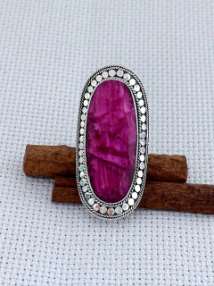 MAXi Anel Em Prata 925 Com Rubi (70/25A3890859) - Padma Joias Em Prata 925