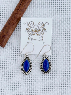 Brinco Em Prata 925 Com Lápis Lazúli (35/11B790179) na internet