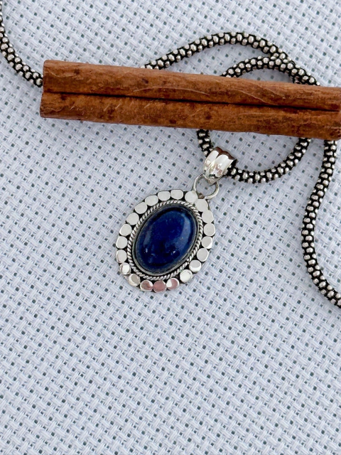 Pingente Em Prata 925 Com Lápis Lazúli (40/11P5800149)