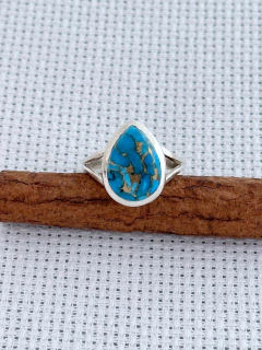 ANEL EM PRATA 925 COM CRISOCOLA (35/80A800179) na internet