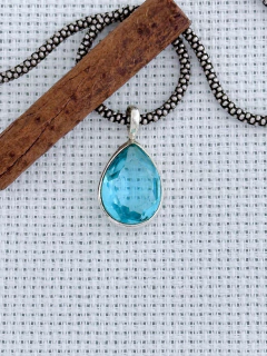 PINGENTE PRATA 925 COM TOPÁZIO AZUL (94/27A870209) na internet