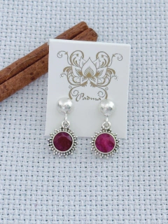 Brinco em prata 925 com rubi (1/25B550129) - comprar online