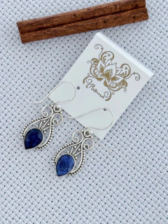 Brinco em prata 925 com safira (35/26B550129)