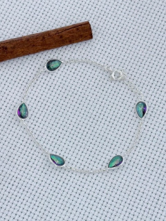 Pulseira Em Prata 925 Com Topázio Místico (35/45U640139)